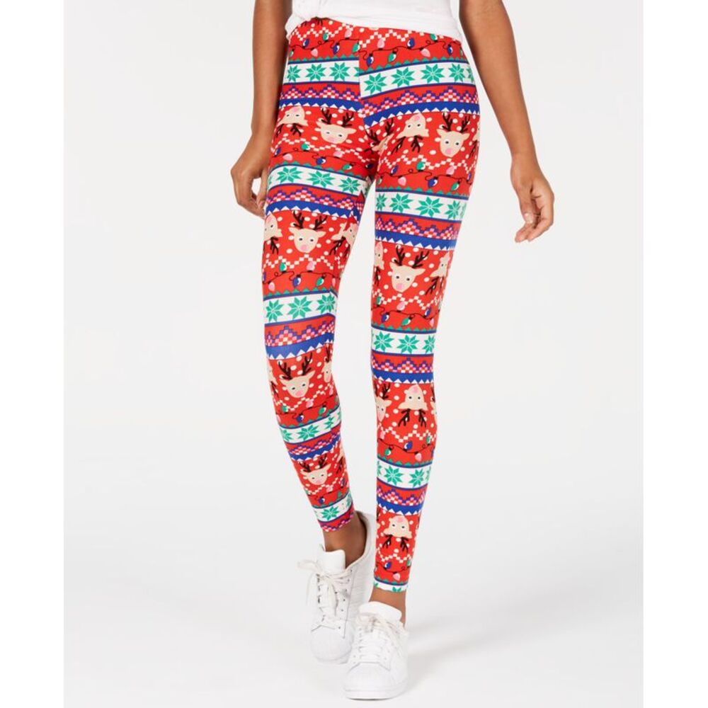 Planet Gold Juniors Printed Holiday Leggings